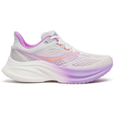 Saucony Endorphin Speed 5 Women's Running Shoes, White/Crocus